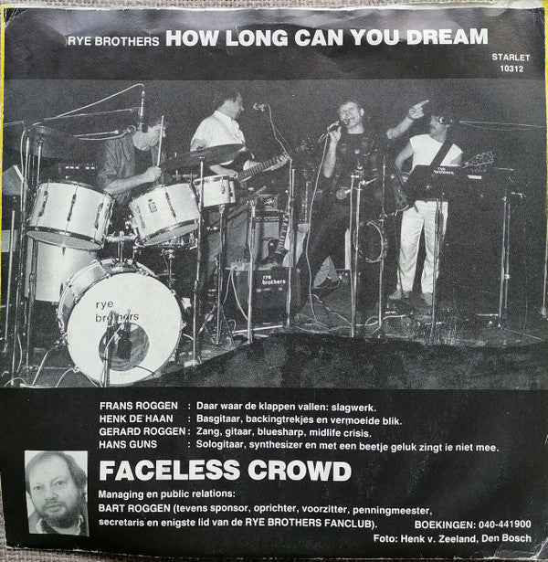 The Rye Brothers (2) : How Long Can You Dream (7", Single)