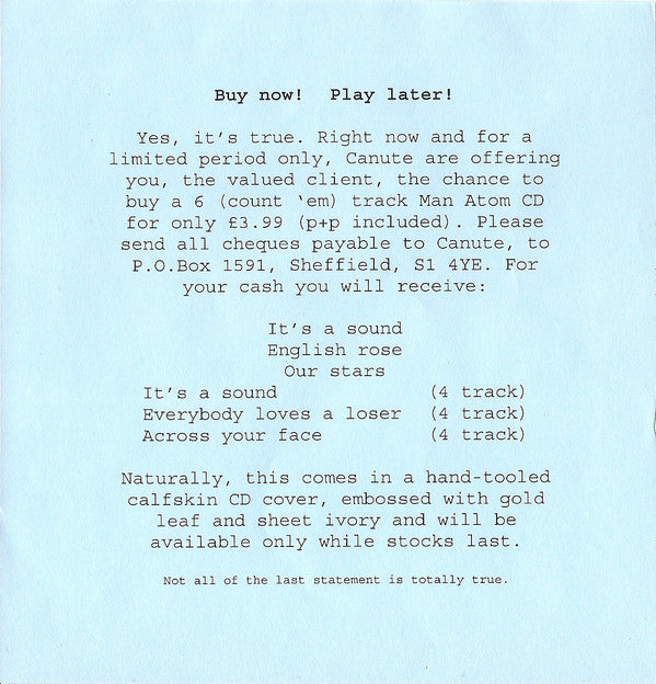 Man Atom : It's A Sound (7", Ltd, Num)