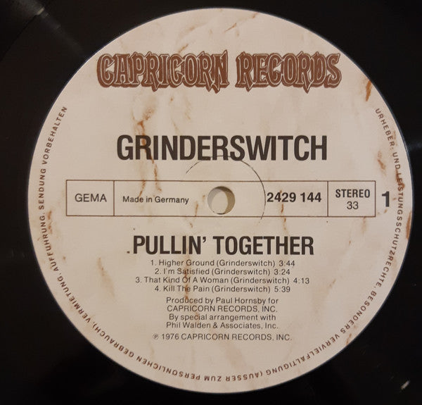 Grinderswitch : Pullin' Together (LP, Album)