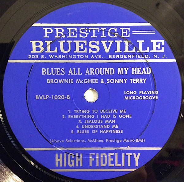 Sonny Terry & Brownie McGhee : Blues All Around My Head (LP, Album, Mono)
