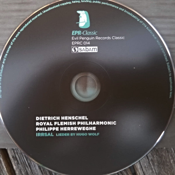 Hugo Wolf, Dietrich Henschel, Royal Flemish Philharmonic, Philippe Herreweghe : Irrsal - Lieder By Hugo Wolf (CD + DVD-V, NTSC + Album)