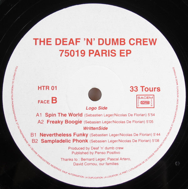 Deaf'N Dumb Crew : 75019 Paris EP (12", EP)