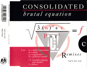 Consolidated : Brutal Equation (Remixes) (CD, Single)