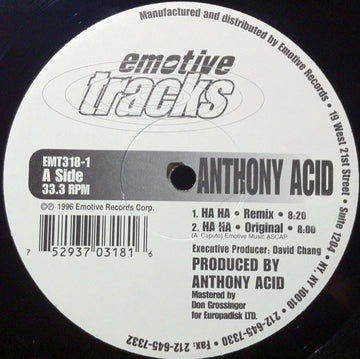 Anthony Acid : Ha Ha (12")