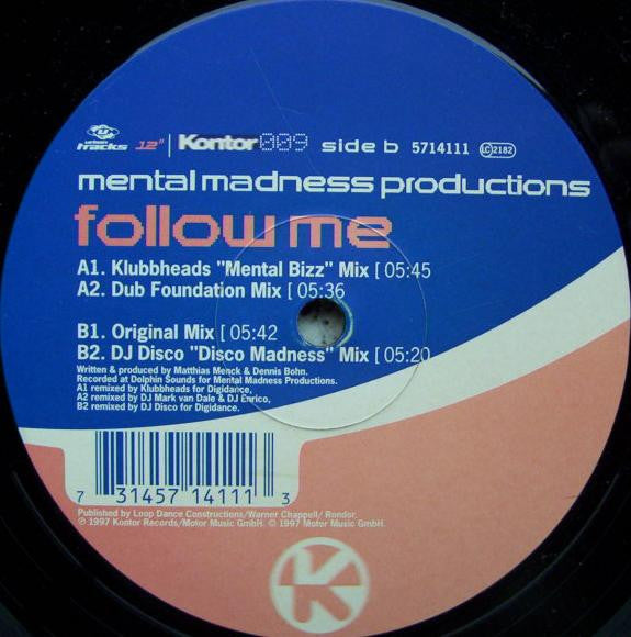 Mental Madness Productions : Follow Me (12")