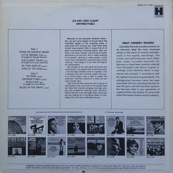 Les & Larry Elgart : Unforgettable (LP, Comp)