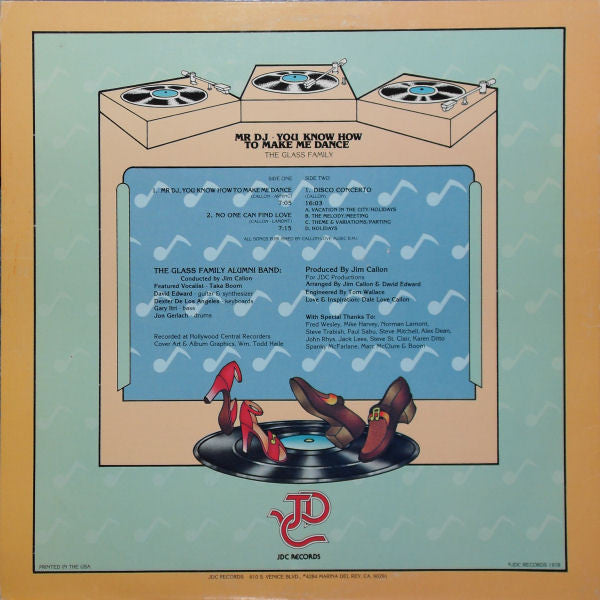 The Glass Family : Mr DJ • You Know How To Make Me Dance (LP, Album, Che)