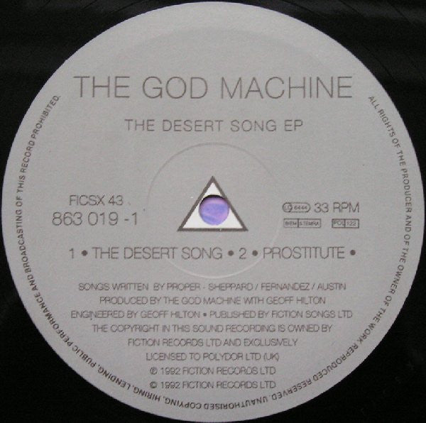 The God Machine : The Desert Song EP (12", EP)