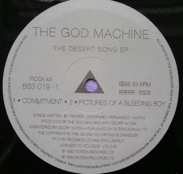 The God Machine : The Desert Song EP (12", EP)