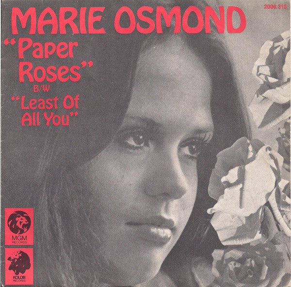 Marie Osmond : Paper Roses (7", Single)