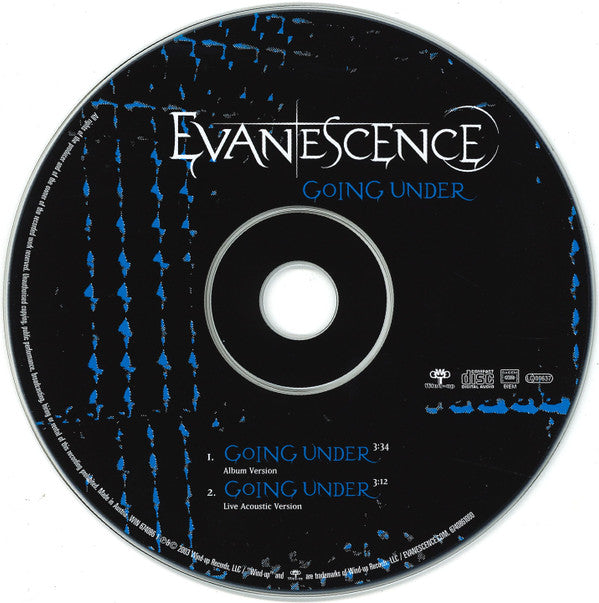 Evanescence : Going Under (CD, Single, Car)