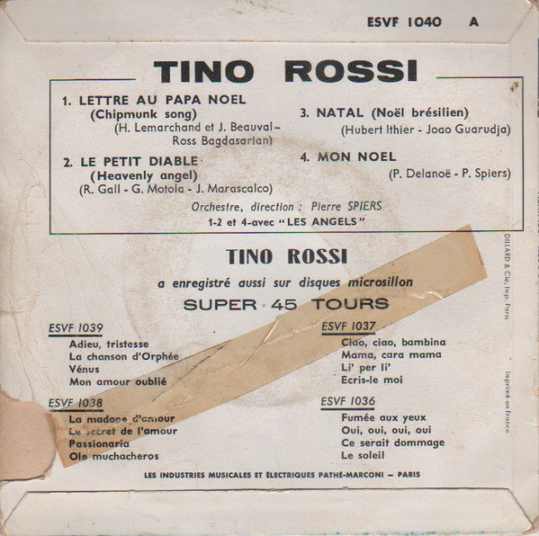 Tino Rossi : Chante Noël (7", EP)