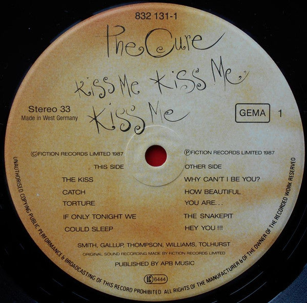 The Cure : Kiss Me Kiss Me Kiss Me (2xLP, Album, Dir)