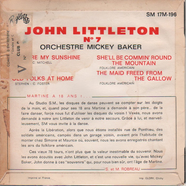 John Littleton : Pour Faire Danser Martine (7", EP)