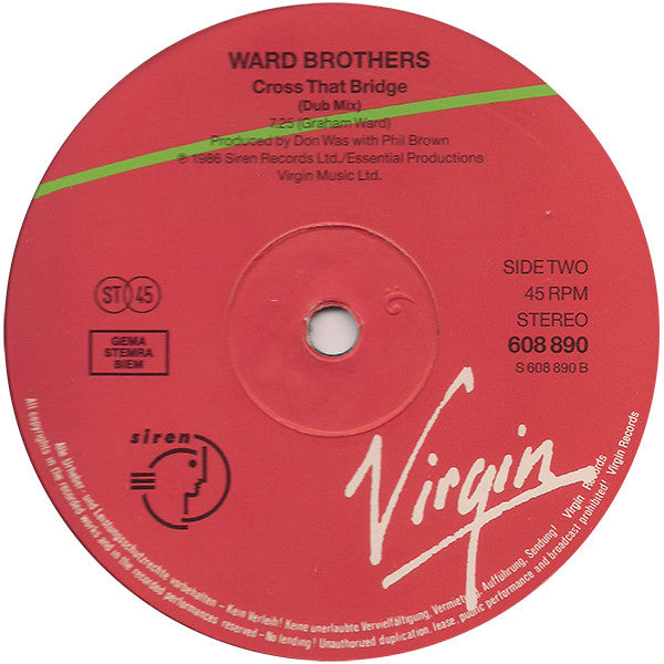 The Ward Brothers : Cross That Bridge (12")