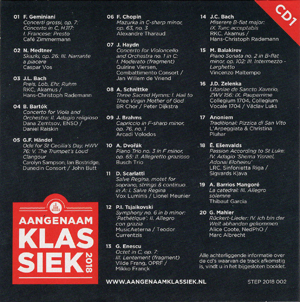Various : Aangenaam Klassiek 2018 (3xCD, Comp)