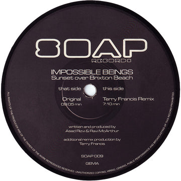 Impossible Beings : Sunset Over Brixton Beach (12")