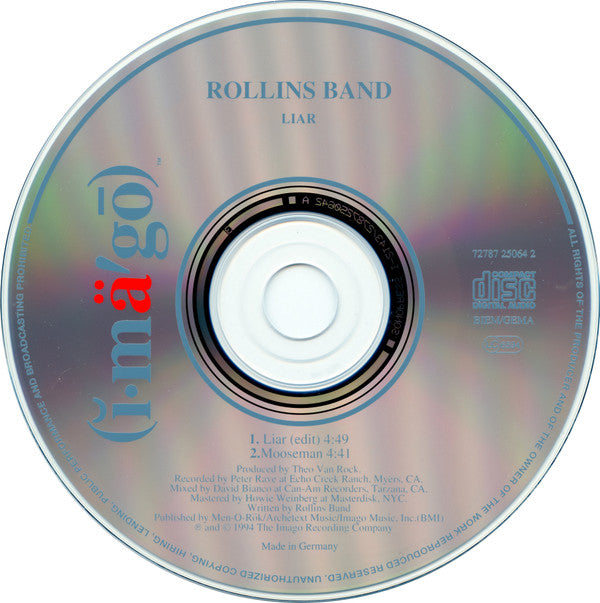 Rollins Band : Liar (CD, Single, Car)