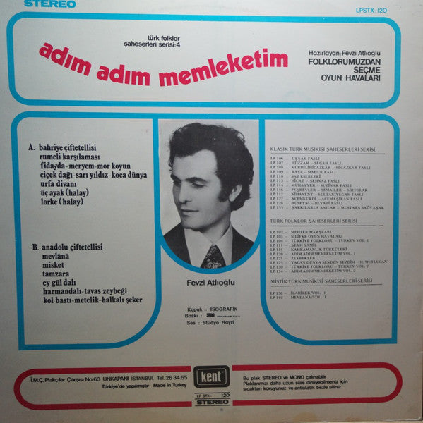 Fevzi Atlıoğlu : Adım Adım Memleketim (Folklorumuzdan Seçme Oyun Havaları) (LP, Album)