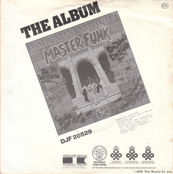 Watsonian Institute Featuring Johnny Guitar Watson : Master Funk (7", Single)