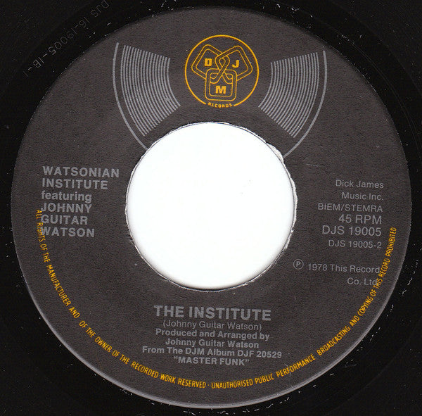 Watsonian Institute Featuring Johnny Guitar Watson : Master Funk (7", Single)