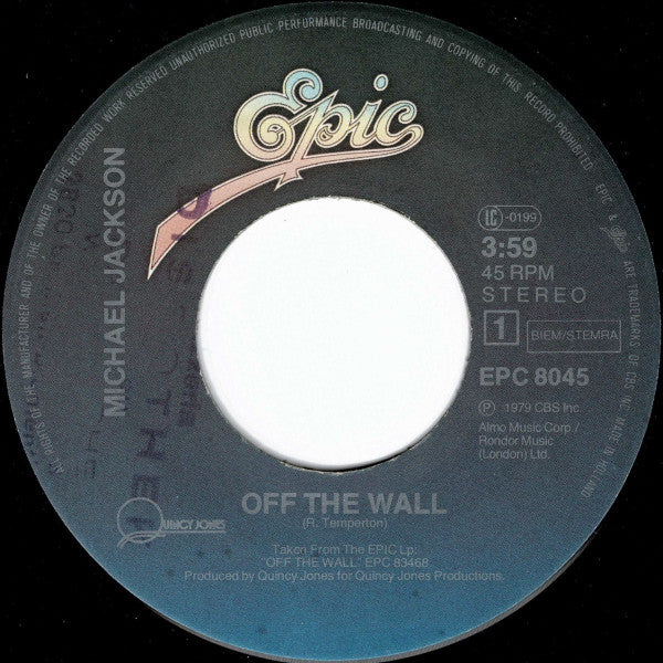 Michael Jackson : Off The Wall (7", Single)