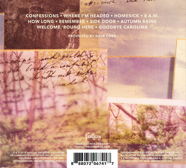 The Marcus King Band : Carolina Confessions (CD, Album)