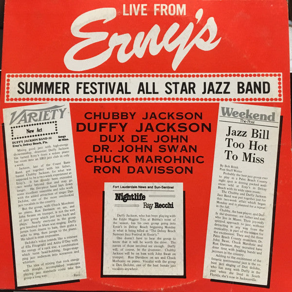Summer Festival All Star Jazz Band : Live From Erny's (LP)