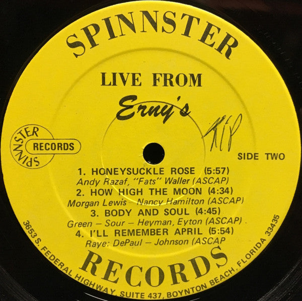 Summer Festival All Star Jazz Band : Live From Erny's (LP)