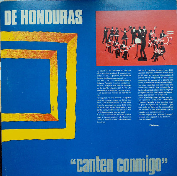 Voces Universitarias De Honduras : Volumen  3 "Canten Conmigo" (LP, Album)