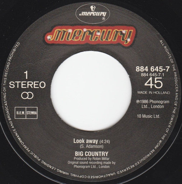 Big Country : Look Away (7", Single)