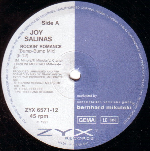 Joy Salinas : Rockin' Romance (12")