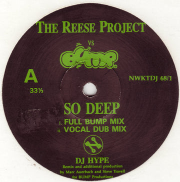 The Reese Project Vs Bump : So Deep (12", Promo)