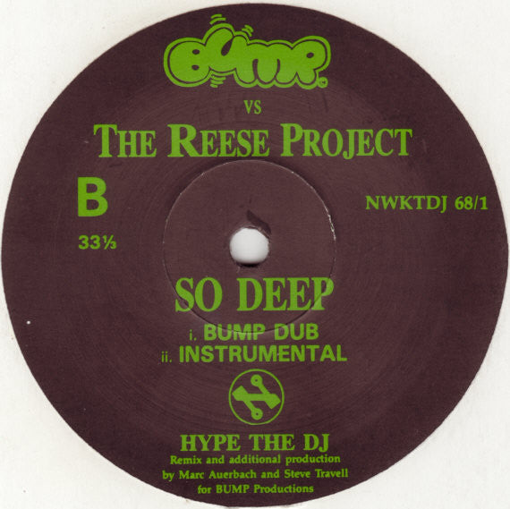 The Reese Project Vs Bump : So Deep (12", Promo)