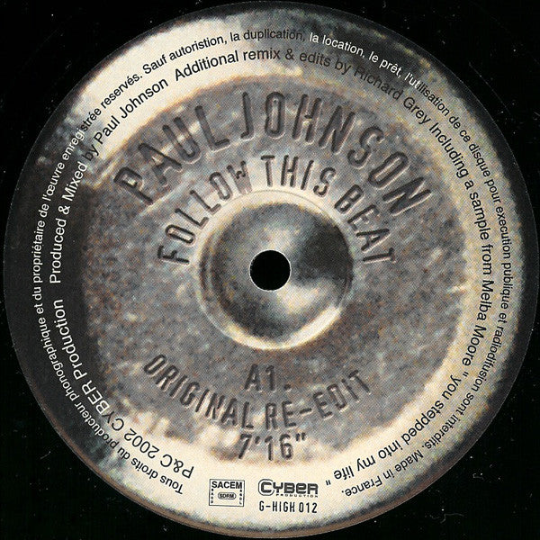 Paul Johnson : Follow This Beat (12")