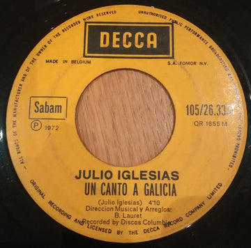 Julio Iglesias : Un Canto A Galicia (7", Single)