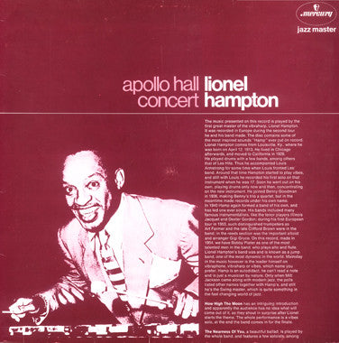 Lionel Hampton : Apollo Hall Concert (LP, Album, Mono, RE)