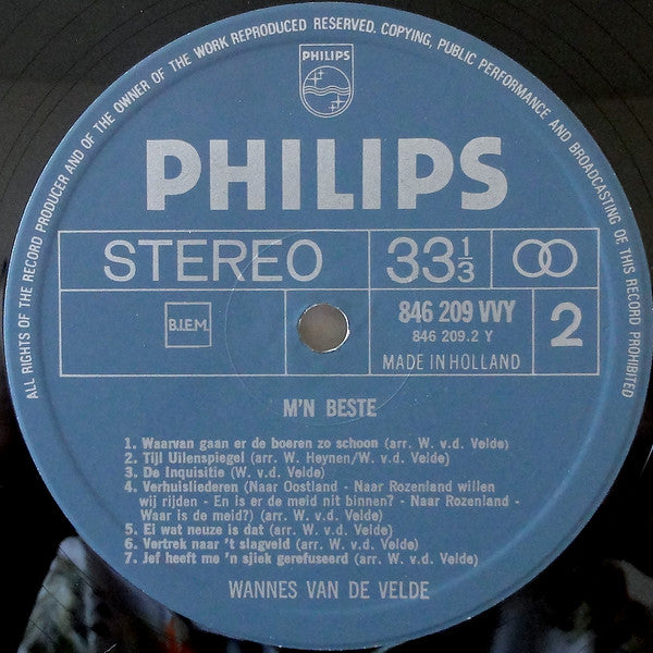 Wannes Van De Velde : M'n Beste (LP, Comp)