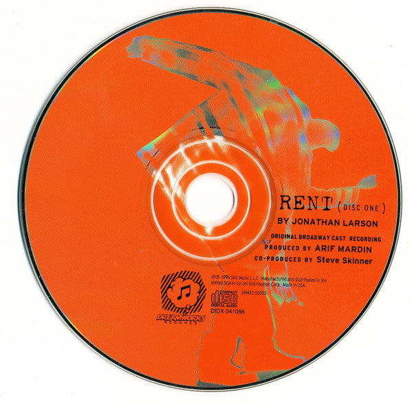 Jonathan Larson : Rent - Original Broadway Cast Recording (2xCD, Album)
