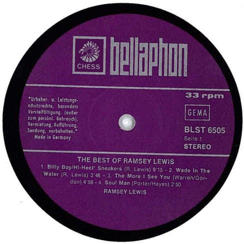 Ramsey Lewis : The Best Of Ramsey Lewis (2xLP, Comp)