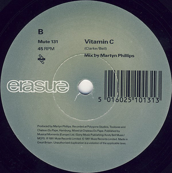 Erasure : Love To Hate You (7", Single)