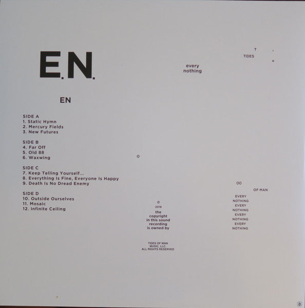 Tides Of Man : Every Nothing (2xLP, Album, Aqu)