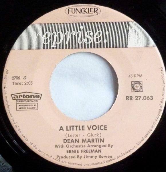 Dean Martin : Everybody Loves Somebody / A Little Voice (7", Single)