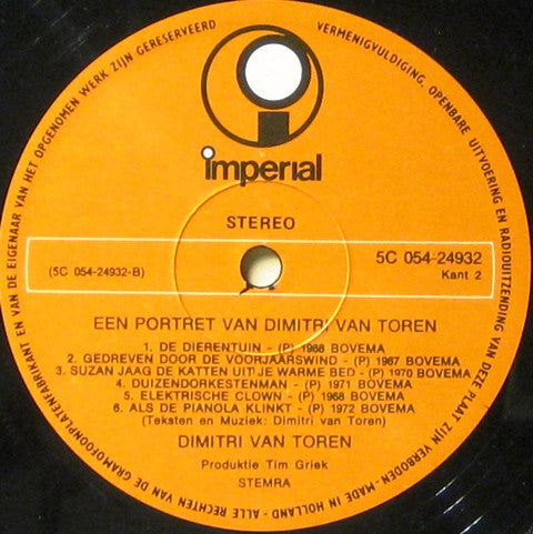 Dimitri van Toren : Een Portret Van Dimitri Van Toren (LP, Comp)