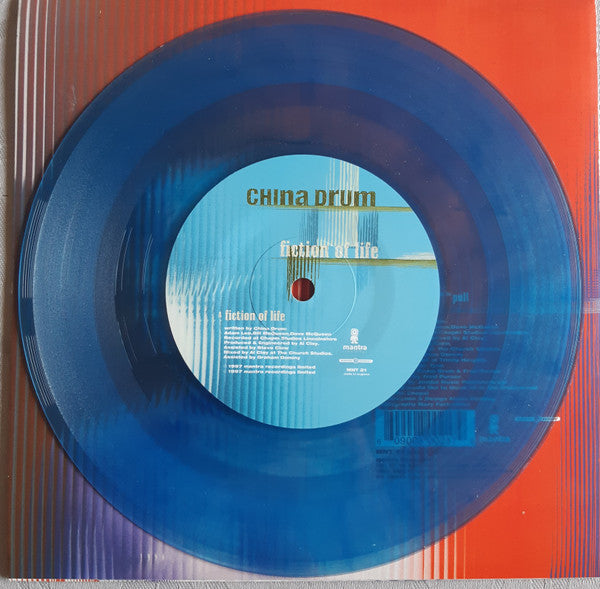 China Drum : Fiction Of Life (7", Single, Blu)
