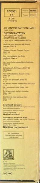 Johann Sebastian Bach - Nikolaus Harnoncourt, Gustav Leonhardt : Osterkantaten • Easter Cantatas • Cantates De Pâques (5xLP, Comp + Box)