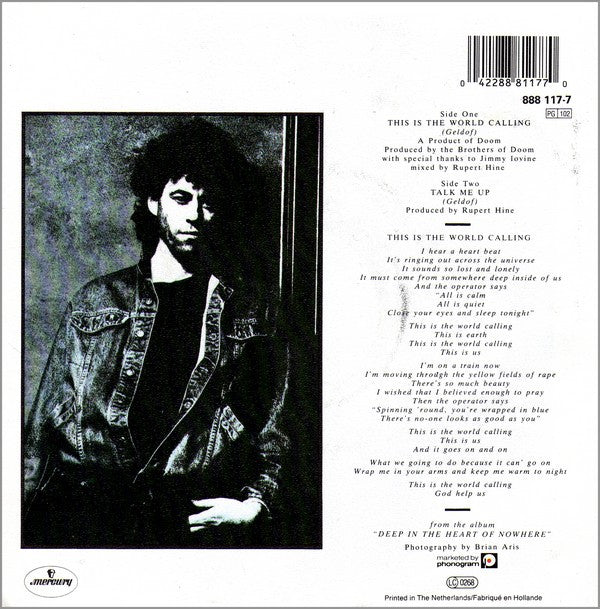 Bob Geldof : This Is The World Calling (7", Single)
