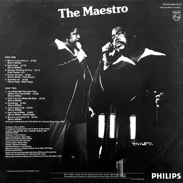 The Love Unlimited Orchestra* : White Gold (LP, Album)