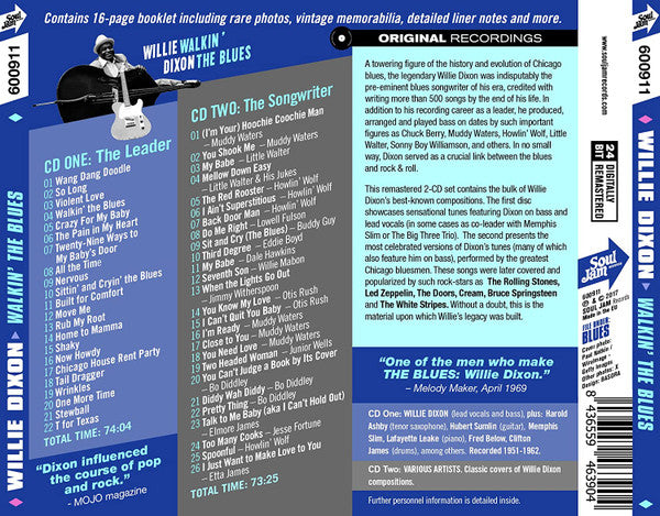Willie Dixon : Walkin' The Blues, Leader & Songwriter (2xCD, Comp)