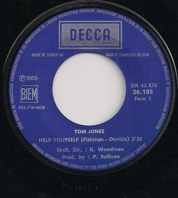 Tom Jones : Help Yourself (7", Single)